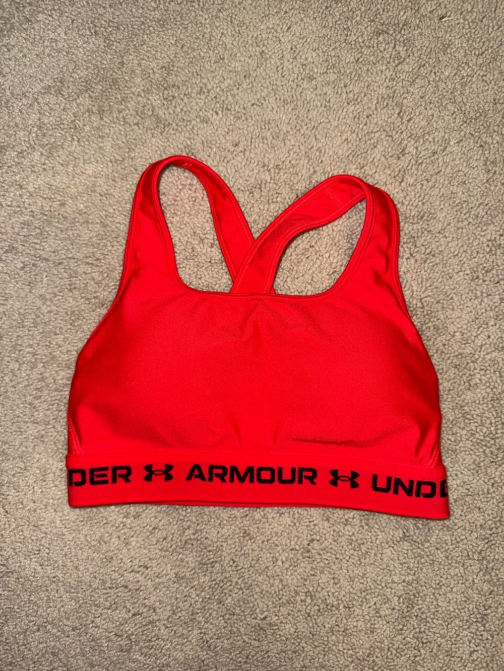 Neon orange underarmour sports bra S